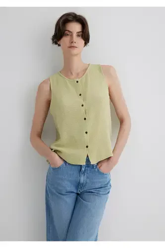 Yengsiz yashil bluzka 1210710-71515-Yashil - MAVI (1)