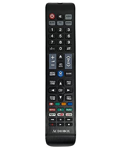 New 10-in-1 Universal Smart Remote Control for Smart TVs, Roku, DVD Players, Amplifiers - Dedicated App Buttons for Netflix, Hulu, and YouTube - Audiobox
