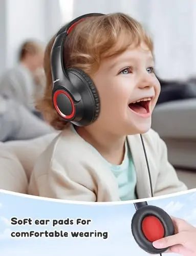 Yeni Arı Çocuk Kulaklığı,Kablolu,Okul,Küçük Çocuk Kulaklığı Bebek Kulaklığı Hafif Erkek/Kız/Mac/Android/Kindle/Tablet/Pad - NEW BEE (1)