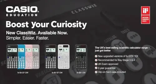 New Casio FX-83GTCW Black Scientific Calculator - 6