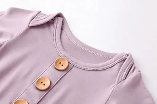 Newborn Baby Boys Girls Knotted Gown Hat Set Soft Bamboo Viscose Infant Sleeper Baby Sleep Gown with Mittens - 3