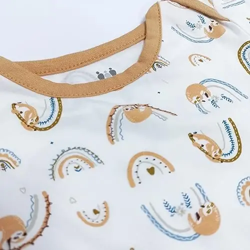 Miracle Baby Newborn Knotted Gown with Hat Set, 3 Pack Newborn Nightgowns, Baby Sleeper Gowns with Mitten Cuffs for Boys Girls 0-3 Months, Length 26 inch - 6