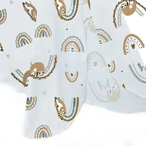 Miracle Baby Newborn Knotted Gown with Hat Set, 3 Pack Newborn Nightgowns, Baby Sleeper Gowns with Mitten Cuffs for Boys Girls 0-3 Months, Length 26 inch - 7