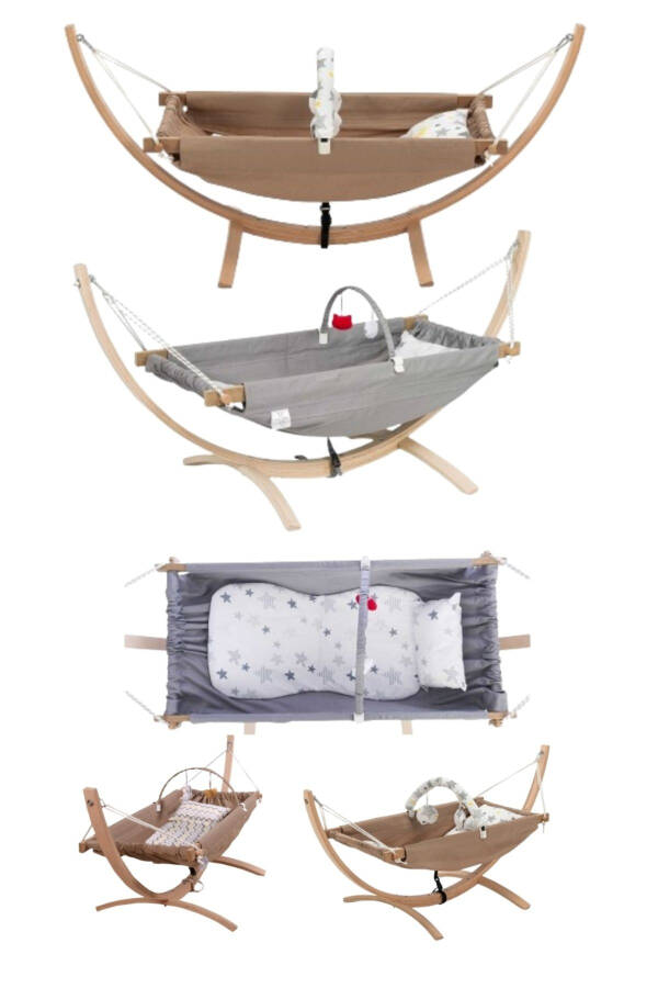 Yeni Doğan LOVE Lüx Bebek Çeyiz Seti (22 Parça) AHŞAP BEŞİK BEBEK ARABASI SALINCAK HAMAK PUSET.. - 5