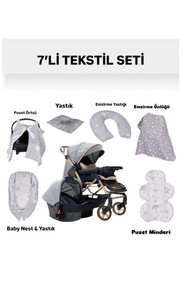 YENİ DOĞAN OPTİMA BEBEK ÇEYİZ SETİ 22 PARÇA PARK BEŞİK BEBEK ARABASI PUSET ANA KUCAĞI... - 8