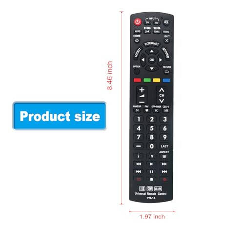 New Universal Controller Replaced Remote Works for 99% Panasonic LED LCD Learn 3D TV Also SUBs N2QAYB000926 N2QAYB000485 N2QAYB000837 - 2