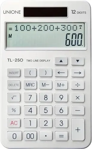 New, Two Line Display, Desktop Calculator. History Function- 30 Memories, Calculator with Large LCD for Home & Office Use, 4.5×7 inch (Silver) - 1