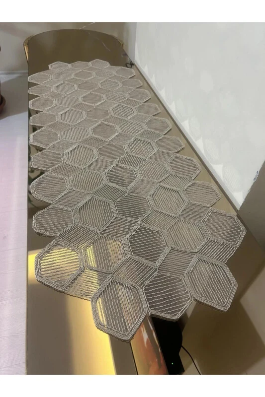 Yeni Lüks Runner Salon Oda Sehpa Masa Örtü Takımı Fransız Güpürlü Çeyizlik Set Kapiçino 5 Parça-KAPİÇİNO - Modazone