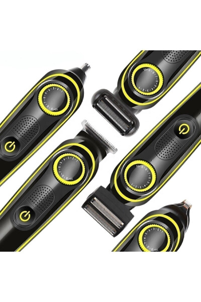 Yeni Nesil 5 Başlı Pro Kuaför Saç Sakal Burun Ense Lazer Epilasyon Öncesi Traş Tıraş Makinesii - 6