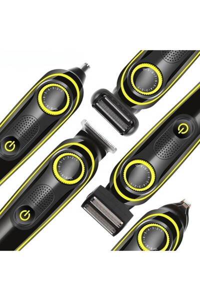 Yeni Nesil 5 Başlı Pro Kuaför Saç Sakal Burun Ense Lazer Epilasyon Öncesi Traş Tıraş Makinesii - 30