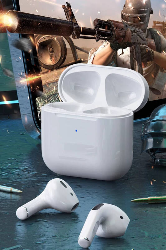 Kılıf Hediyeli Pro 5 Plus Premium A Kalite Bluetooth Sürüm 5.3 Bluetooth Kulaklık-Parlak Beyaz - 7