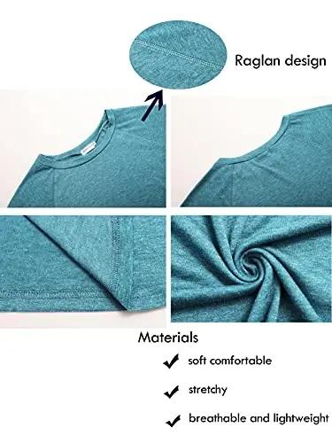 Newchoice Women's Casual Batwing Long Sleeve T Shirt Round Neck Basic Loose Tunic Tops - 6