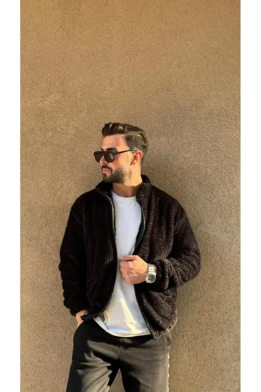 YENİ SEZON ELİT PELUŞ CEKET BAY-SiyahSEUYKRDIL5R - 2