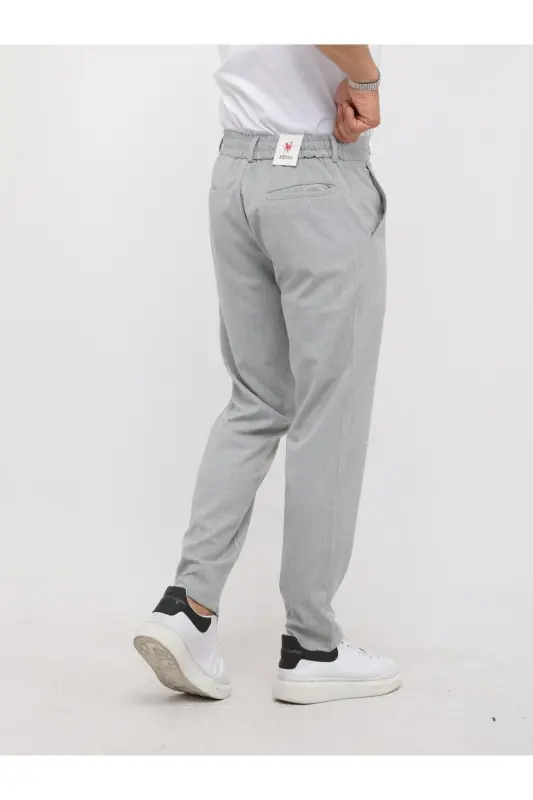 YENİ SEZON YARIM LASTİK JOGGER PANTOLON-GRİ - 3