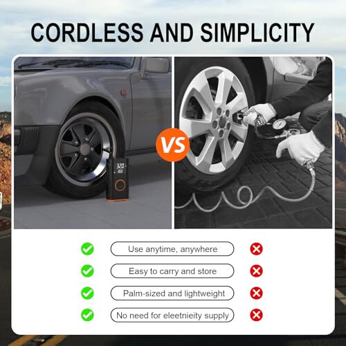 (New Upgrade) ZSX Tire Inflator Portable Air Compressor-160 PSI Air Pump with Memory Function, Electric Bike Pump with Tire Pressure Gauge, Tire Inflator for Car, Gifts for Men Husband Father - 4