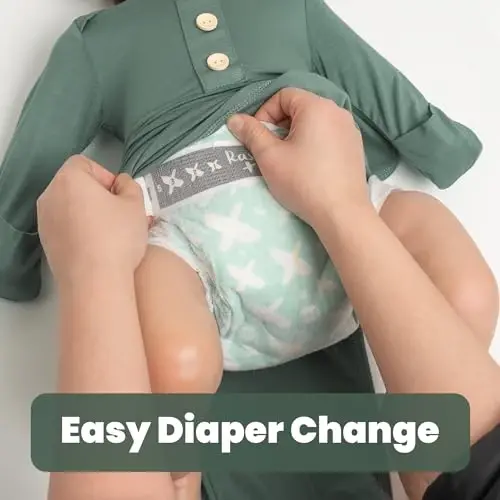 Newborn Baby Knotted Gown, Super Soft Silky Infant Sleeper, Baby Girl Sleep Gown with Mittens, Bow, and Hat Set - 5