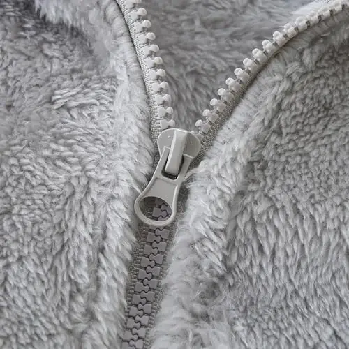 Newborn Infant Baby Boys Girls Cartoon Fleece Hooded Jacket Coat with Ears Warm Todder Kids Outwear Coat Zipper Up 1-6Y - 4