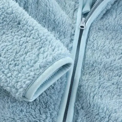 Newborn Infant Baby Boys Girls Cartoon Fleece Hooded Jacket Coat with Ears Warm Todder Kids Outwear Coat Zipper Up 0-6Y - 5