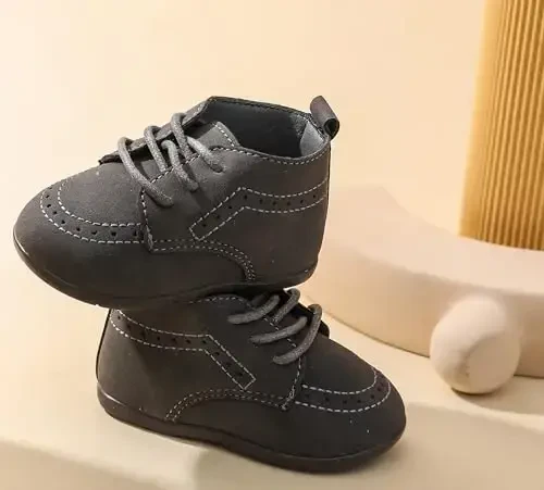 Greceen Infant Baby Boys Girls Leather Loafers Comfort Oxford Dress Wedding Shoes First Walker Outdoor Shoes Crib Shoes - 3