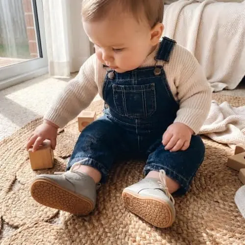 Greceen Infant Baby Boys Girls Leather Loafers Comfort Oxford Dress Wedding Shoes First Walker Outdoor Shoes Crib Shoes - 5