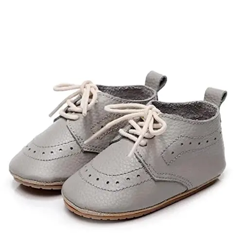 Greceen Infant Baby Boys Girls Leather Loafers Comfort Oxford Dress Wedding Shoes First Walker Outdoor Shoes Crib Shoes - 6