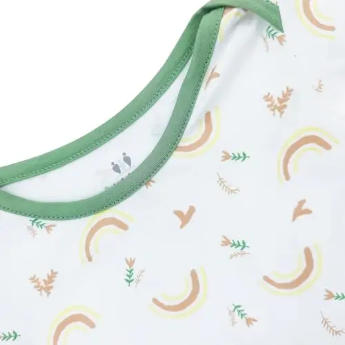 Miracle Baby Newborn Knotted Nightgown Long Sleeve with Matching Hat Set 3 Pack, Unisex Baby Sleeper Gowns Coming Home Outfits Set with Mitten Cuffs for Boys Girls 3-6 Months - 5