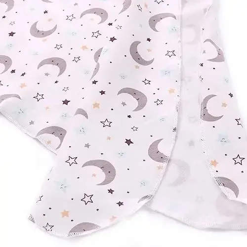 Miracle Baby Newborn Knotted Nightgown Long Sleeve with Matching Hat Set 3 Pack, Unisex Baby Sleeper Gowns Coming Home Outfits Set with Mitten Cuffs for Boys Girls 3-6 Months - 5