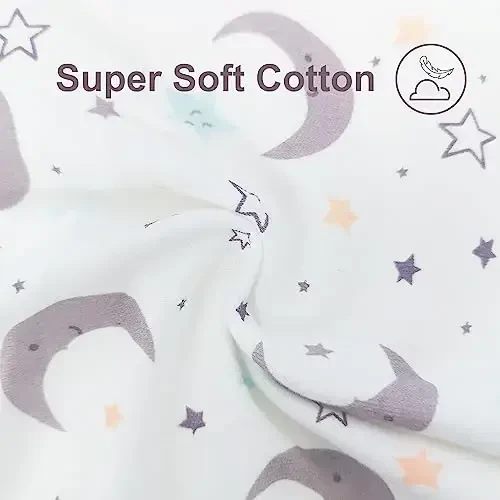 Miracle Baby Newborn Knotted Nightgown Long Sleeve with Matching Hat Set 3 Pack, Unisex Baby Sleeper Gowns Coming Home Outfits Set with Mitten Cuffs for Boys Girls 3-6 Months - 6