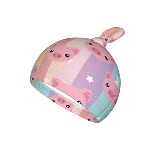 Pig Newborn Swaddle Blanket with Hat Set Baby Stuff Receiving Blankets Soft Transition Sleep Sacks Gifts for Infant Boys Girls - 3