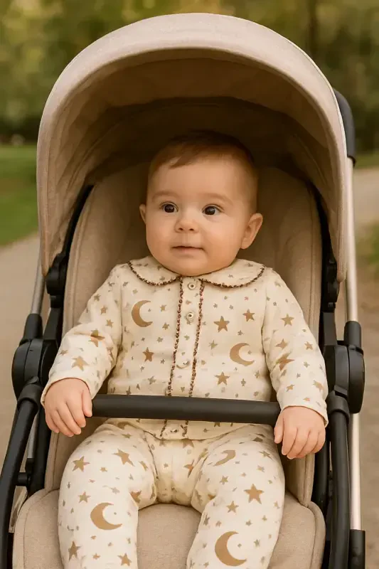 Yenido‘g‘an organik paxta 2 li qiz bola o‘g‘il bola to‘plam-Sariq - 4