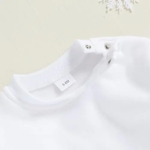 Gueuusu Newborn Warm Sweatshirt Romper Baby Boy Girl Solid Crewneck Long Sleeve Fleece Sweater Bodysuit Thick Winter Clothes - 4