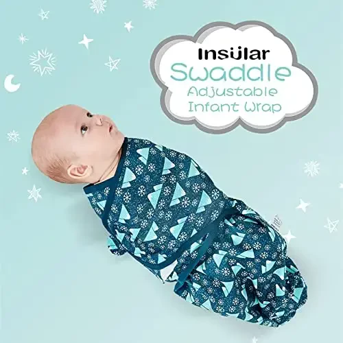insular Baby Swaddle Sacks, Swaddle Blanket for Newborn and Infant, Adjustable Velcro Set for Boy and Girl, Soft Cotton Baby Sleep Sack 3 Pack (Bear, Medium(3-6M)) - 3