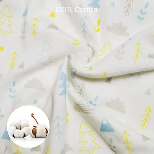 insular Baby Swaddle Sacks, Swaddle Blanket for Newborn and Infant, Adjustable Velcro Set for Boy and Girl, Soft Cotton Baby Sleep Sack 3 Pack (Forest, Medium(3-6M)) - 2