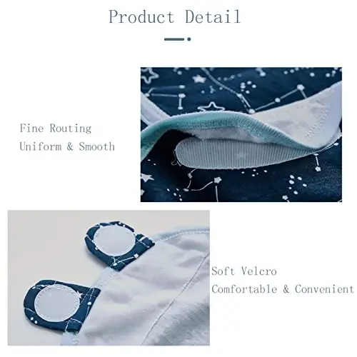 insular Baby Swaddle Sacks, Swaddle Blanket for Newborn and Infant, Adjustable Velcro Set for Boy and Girl, Soft Cotton Baby Sleep Sack 3 Pack (Forest, Medium(3-6M)) - 5