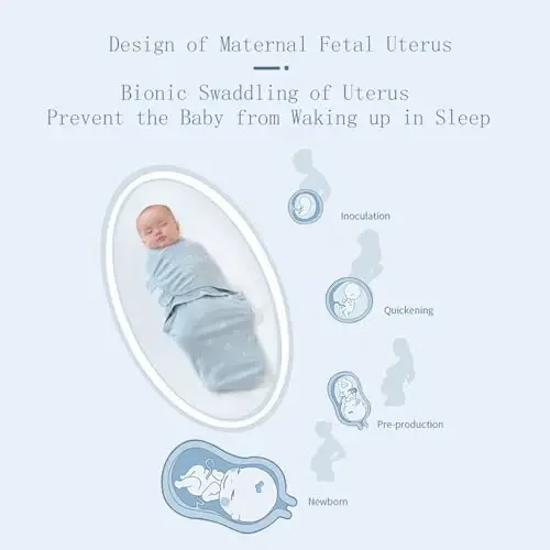 insular Baby Swaddle Wrap, Swaddle Blanket for Newborn and Infant, Adjustable Velcro Swaddling Set for Boy and Girl, Soft Cotton Baby Sleep Sack 3 Pack, Sheep, Small(0-3M) - 6