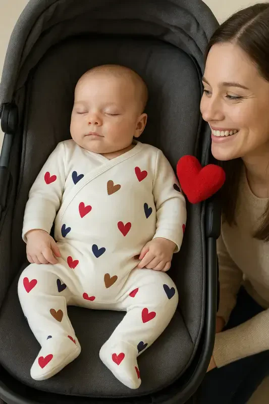 Yenidoʻgʻilgan Organik Paxta 2’li Qiz Bola Oʻgʻil Bola Kiyim - 4