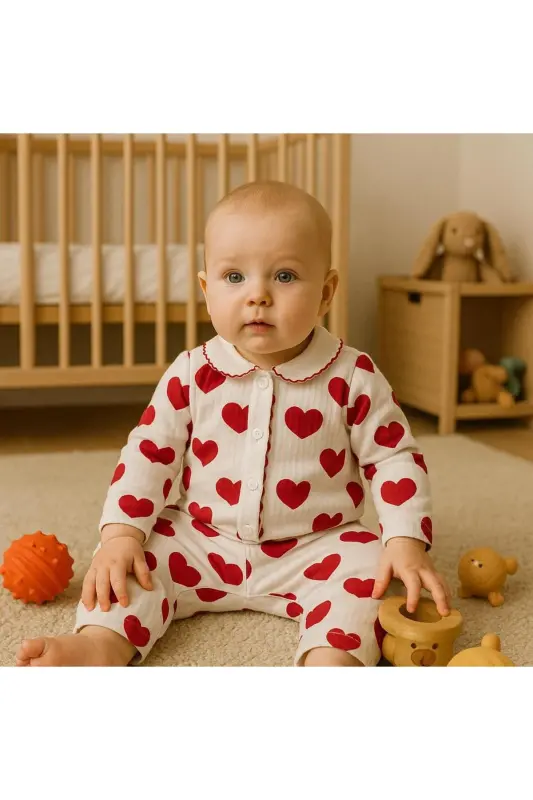 Yeşil beautiful nakışlı 2li bebek takımı-Yeşilbeatifulnakışlı - 4