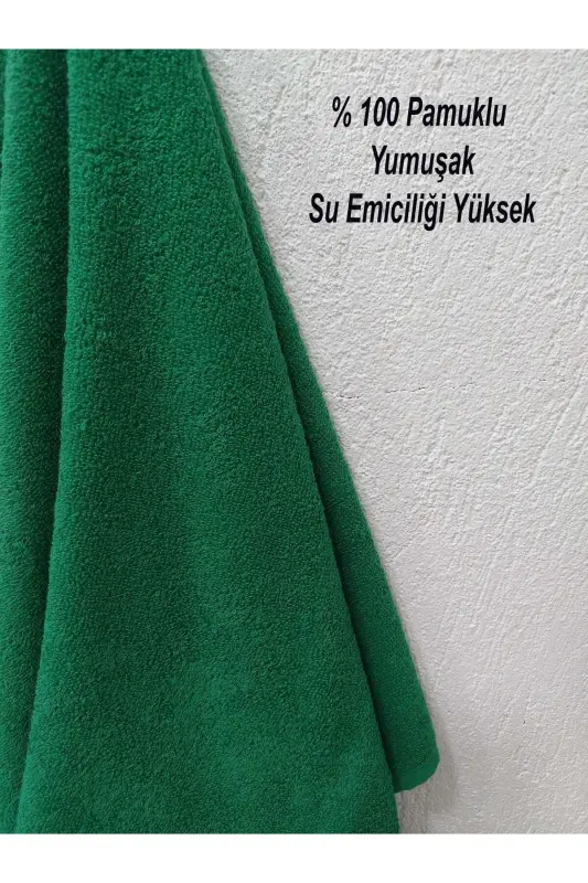 12'li Yeşil Kuaför Berber Havlusu 50x90 | Profesyonel Saç Havlusu Ekonomik Set-Yeşil - 2