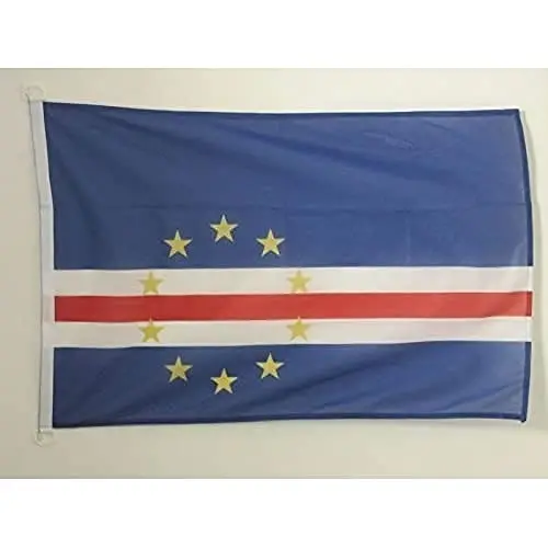 Cape Verde NAUTICAL Flag 18'' x 12'' - Cape Verdean flags 30 x 45 cm. - Banner 12x18 in for boat - AZ FLAG - AZ FLAG