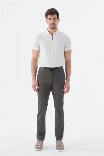 Yeşil Comfort Fit Lastikli Spor Pantolon 