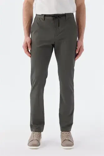 Yeşil Comfort Fit Lastikli Spor Pantolon - 2