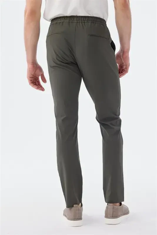 Yeşil Comfort Fit Lastikli Spor Pantolon - 4