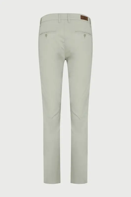 Yeşil Dinamik Fit Düz Pamuklu Yandan Cep Kanvas Pantolon-Cagla - 2