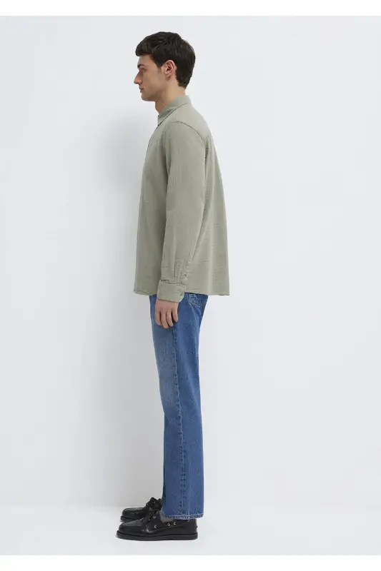 Yeşil Gömlek Regular Fit / Normal Kesim 0211518-71484-Yeşil - 5