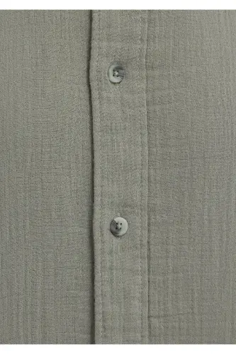 Yeşil Gömlek Regular Fit / Normal Kesim 0211518-71484-Yeşil - 7