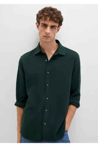 Yeşil Gömlek Regular Fit / Normal Kesim 0211518-85370-Yeşil - 3