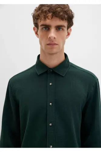 Yeşil Gömlek Regular Fit / Normal Kesim 0211518-85370-Yeşil - 6