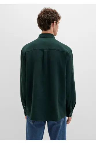 Yeşil Gömlek Regular Fit / Normal Kesim 0211518-85370-Yeşil - 5