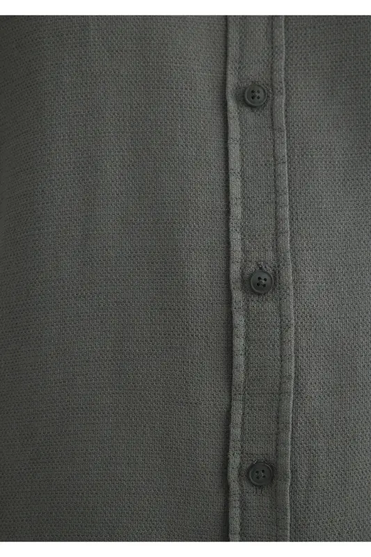 Yeşil Gömlek Slim Fit / Dar Kesim 0211461-71598 - Yeşil-71598 - 7