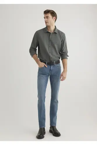 Yeşil Gömlek Slim Fit / Dar Kesim 0211461-71598 - Yeşil-71598 